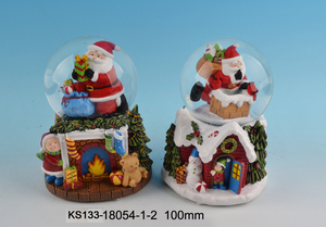 Producto caliente <span class=keywords><strong>Santa</strong></span> Claus Navidad Snow Globe MUSICAL <span class=keywords><strong>Chimenea</strong></span> <span class=keywords><strong>en</strong></span> <span class=keywords><strong>la</strong></span> casa Adornos de Navidad - Product Image 5