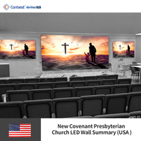 Layar Video Wall LED Canbest Fiw P2.5 3840X2400Mm 12.59Ftx7.87Ft New Covenant Presbyterian Church di Amerika Serikat
