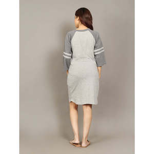 Chemise de nuit courte Evolve pour femme 100 % coton, super douce et confortable, coupe ample avec taille élastique, grandes tailles, vêtements d'intérieur - Product Image 2