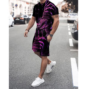 Mans Beach Designer ชุดวอร์มฤดูร้อน,เสื้อยืดแฟชั่นชุดเสื้อวันหยุดชายทะเลกางเกงขาสั้นชุด Man S 2021สุดหรูปี2021 - Product Image 2