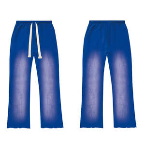 Pantalons de survêtement pour homme en coton léger de haute qualité, logo personnalisé, molleton streetwear, coupe décontractée lavée, écologique, respirant - Product Image 5