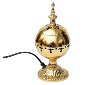 Quemador de Incienso de Latón Puro de Alta Calidad con Grabado y Acabado Pulido, Quemador de Lobán Tradicional de Latón Vintage para Decoración del Hogar - Product Image 6