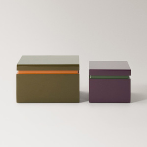 Elegante caja de almacenamiento de laca, organizador lacado con tapa para consola de entrada, estante, estilo moderno, acento decorativo Interior - Product Image 6