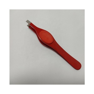 Pinzas de cejas inclinadas para depilar, pinzas de depilación con mango cómodo, venta al por mayor, pinzas para cejas - Product Image 1