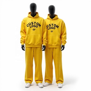 ชุดวอร์มกางเกงผ้าคอตตอนมีฮู้ดสำหรับผู้ชายชุดวอร์มกางเกงมีซิปรูดโลโก้แบบกำหนดเอง - Product Image 6