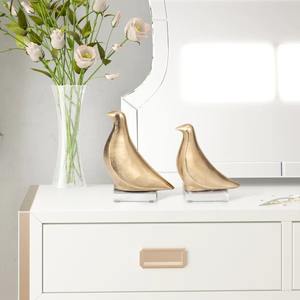 Belle sculpture en métal avec cœur doré et brillant, ornement de table artistique, accent décoratif de luxe pour intérieurs élégants - Product Image 2