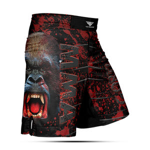 Venta al por mayor transpirable May Men's Boxing Shorts logotipo personalizado Kickboxing Fight MMA Trunks para adultos disponibles en todos los tamaños - Product Image 4