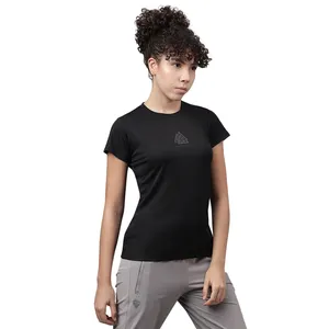 Wholesale Women Fitness Clothing Quick Dry Lightweight Sports Polyester Womens Solid T Shirt from Indian Exporter from India