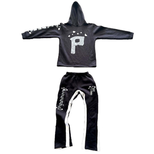 Ensemble de survêtements de haute qualité pour hommes logo personnalisé vêtements de sport ensemble 2 pièces sweat à capuche et pantalon de survêtement pour hommes - Product Image 1