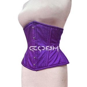 Corsé Morado Brillante con Cierre Frontal, Corsé Glamuroso para Fiestas - Product Image 4