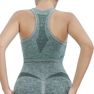 <b>Womens</b> Sexy Sports Bra Fitness Top <b>Seamless</b> Breathable Soft <b>Underwear</b> Adjustable Shoulder Strap Yoga Vest Bralette - Product Image 4