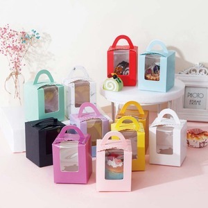 <span class=keywords><strong>Facile</strong></span> à assembler en gros pas cher prix d'usine boîtes à gâteaux de qualité alimentaire avec poignée - Product Image 1