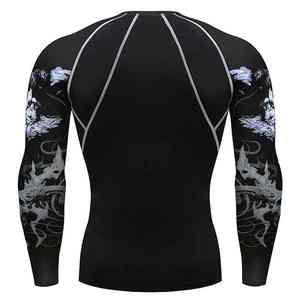 Chemises de sport pour hommes, manches longues, compression, séchage rapide, imprimées, personnalisables, antibactériennes, respirantes, écologiques - Product Image 4