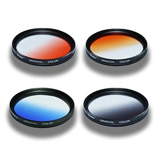 Ozure 52mm Graduated Screw-in <b>Camera</b> <b>Filter</b> Kit Featuring Grey Blue Orange Red <b>Filters</b> - Product Image 2