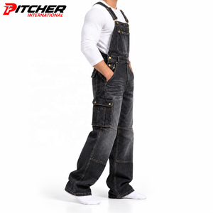 Salopettes de travail en jean bleu avec passant pour marteau, vente en gros pour détaillants de vêtements pour hommes, directement de l'usine - Product Image 2