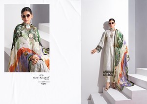 Accesorios de moda de Boutique India indio paquistaní puro mermelada satén Digital impreso fiesta festiva trajes de mujer último diseño - Product Image 2