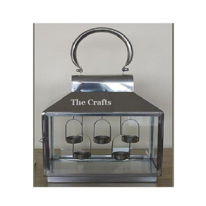 Stainless Steel And Glass <b>Lantern</b> In <b>Silver</b> Color <b>Lantern</b> Customized Shape And Size <b>Lantern</b> For Wedding And Home Decor - Product Image 1