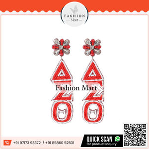 2024 Pendientes DST con cuentas de moda Ventas calientes Sorority Socials y ocasiones festivas Patrón en forma de ala - Product Image 5