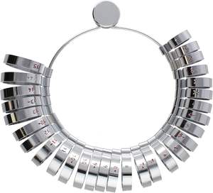 Wide Band <b>Ring</b> <b>Sizer</b>, Size 1 -15 US, <b>Ring</b> Gauge, <b>Ring</b> Sizing Tool for Wide Band <b>Rings</b>, <b>Ring</b> Measure, Jewelry Making Tools - Product Image 2