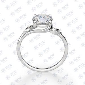 Anillo de moissanita cortado TCW 1,60 único para mujer, vástago dividido, regalo de cumpleaños, diseño de amor - Product Image 2