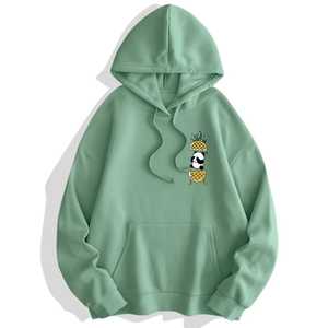 Sudadera con Capucha Impermeable, Estampado Gráfico Bordado, Tejido de Punto, Algodón Suave, Ropa de Calle para Hombre y Mujer, Uso Diario, Invierno/Primavera - Product Image 3