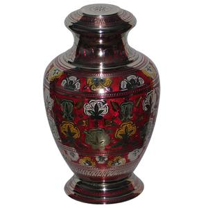 Urnes funéraires en laiton modernes de haute qualité avec gravure multicolore fini pour les cendres humaines fournitures funéraires en métal - Product Image 3