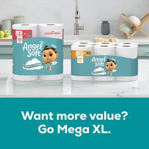 Angel Soft 2-Ply Toilet Paper, 18 Mega Rolls, 320 <b>Sheets</b> per Roll - Product Image 5
