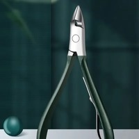 Kit d'outils de manucure portable en acier inoxydable, lime à ongles, repousse-cuticules double face, pour manucure artistique pour enfants, coupe-ongles vert personnalisé