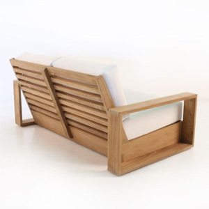 Muebles de sofá de madera de teca Nakula con respaldo cómodo para uso interior y exterior para Villa, hotel y sala de estar - Product Image 6