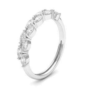 Anillo de Compromiso con Diamante Corte Marquesa para Mujer, Diamantes Naturales y Cultivados en Laboratorio - Product Image 3