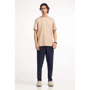 Men's Eco-Friendly 100% Cotton Loose Fit Jersey T-Shirt 300gsm Solid <b>Screen</b> Printed Short Sleeve O-Neck OEM ODM Private Label - Product Image 3