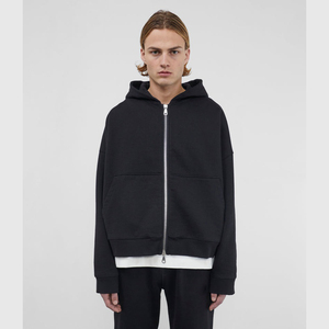 Vente en gros de sweats à capuche surdimensionnés pour hommes personnalisés avec logo brodé, 100% coton, poids lourd 500 g/m², sweats à capuche unisexes vierges pour hommes pas chers - Product Image 1