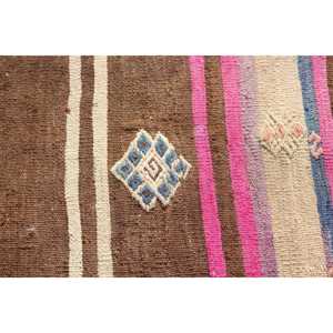Turkish 7.1x12.3 ft Rug, Oversize Vintage Rug, <b>Brown</b> Pink Floral <b>Wool</b> Rug - Product Image 5