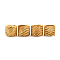 Rond de serviette 12-PCS porte-anneau de serviette en rotin tissé élégant pour la décoration de Table de fête d'anniversaire de mariage meilleure qualité