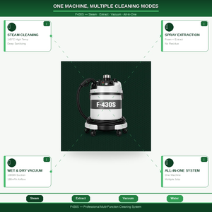 Machine de nettoyage de tapis multifonction OEM ODM, <span class=keywords><strong>extracteur</strong></span> de vapeur, aspirateur, nettoyeur de tapisserie, canapé F430S 2600W, garantie 1 an - Product Image 2
