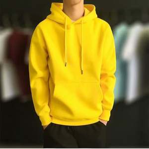 Vente en gros de sweats à capuche oversize pour hommes 100% coton, technique de gaufrage en relief, poche kangourou, sweats à capuche longs basiques pour l'automne - Product Image 2