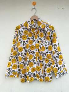 Pyjama de luxe indien exclusif 100% coton fait main, imprimé floral, élégant et décontracté pour le printemps et l'été, ODM - Product Image 2