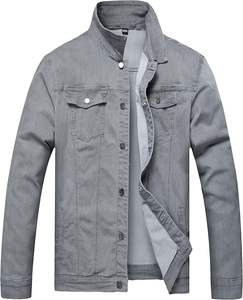 Vestes en denim de coton d'automne de qualité supérieure, manches longues, coupe classique, streetwear décontracté, écologiques, respirantes, lavables, logo personnalisé, haute qualité - Product Image 1