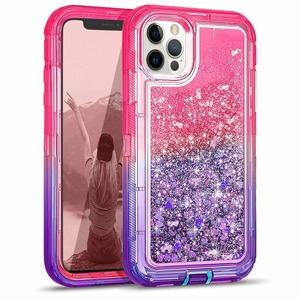 เคสโทรศัพท์กันกระแทกสำหรับ16 15 14 13 12 11 PRO MAX ฝาครอบกลิตเตอร์เหลว - Product Image 1