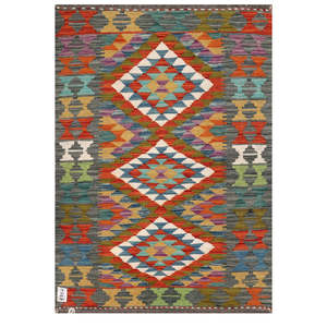 Alfombra Kilim de Maimana, Afganistán, 116 x 82 cm, Alfombras y Conjuntos Tradicionales Afganos - Product Image 1
