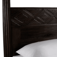 Lit à baldaquin traditionnel en acajou, bois massif sculpté à la main, lit à quatre poteaux, taille king, meubles de chambre à coucher