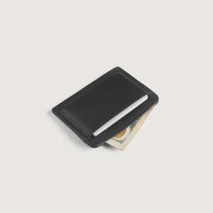 Karl Black Genuine Leather Slim Design Card <b>Holder</b> One Bill Compartment Vertical Business Style Logo Printing for Credit Cards - Product Image 5