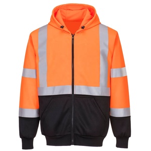 ผู้ผลิตเสื้อผ้าแบรนด์ส่วนตัว ได้รับการรับรองมาตรฐาน CE ผลิตจากโพลีเอสเตอร์ สำหรับทุกเพศ แห้งเร็ว น้ำหนักเบา สะท้อนแสง ซิปแบบ Hi-Vis - Product Image 1