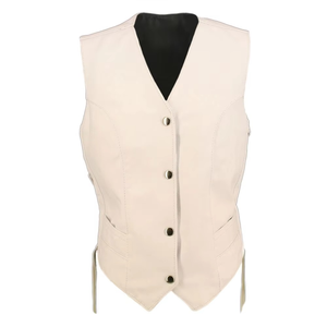 Custom Unique Style Collar Patch Bomber Pilot Leather <b>Vest</b> Zip-Up Single Button Winter Casual for Men 100% Genuine <b>Brown</b> Leather - Product Image 1