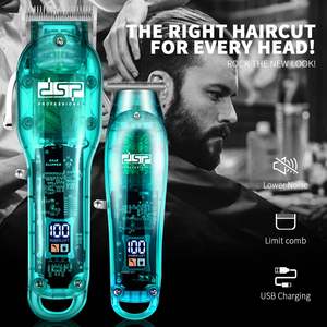Kit Profesional de Barbería para Cortar el Cabello con Recortadora de Precisión, Recortadora de Barba con Cuchilla en T de Cero Espacio, Pantalla LED, Batería y Fuente de Alimentación USB - Product Image 5