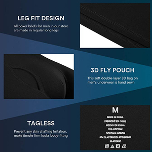 Ropa interior personalizada de algodón elástico para hombre, Calzoncillos Bóxer, pantalones cortos, bañadores, ajuste flexible cómodo, ropa interior de algodón ultrasuave de talla grande para hombre - Product Image 5