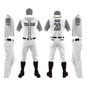 Personalizado Reversible malla béisbol Jersey hombres adultos venta al por mayor impreso personalizado uniforme ropa deportiva conjuntos 100% poliéster - Product Image 4