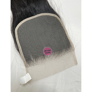 Cabello Humano Indio Remy con Cutícula Alineada Natural, 150% de Densidad, Cierre de Encaje de Doble Nudo 5x5 4x4, Liso - Product Image 4