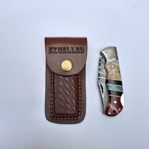 มีดพับดาบัสกัสทำมือแบบกำหนดเอง มีดพกอเนกประสงค์สำหรับกิจกรรมกลางแจ้งและเอาตัวรอด พร้อมด้ามจับเรซิ่น - Product Image 4