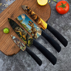 Couteau utilitaire ambidextre à lame en céramique, best-seller, lot de 4, revêtement antiadhésif en plastique, passe au lave-vaisselle, multi-usages - Product Image 4